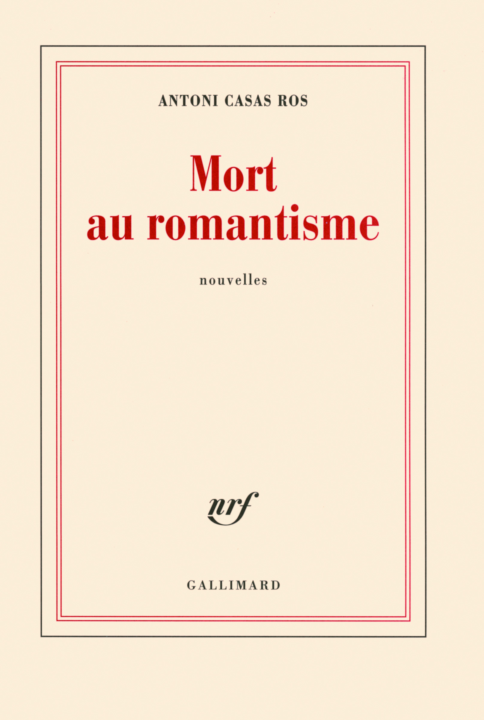 Mort au romantisme (9782070124565-front-cover)