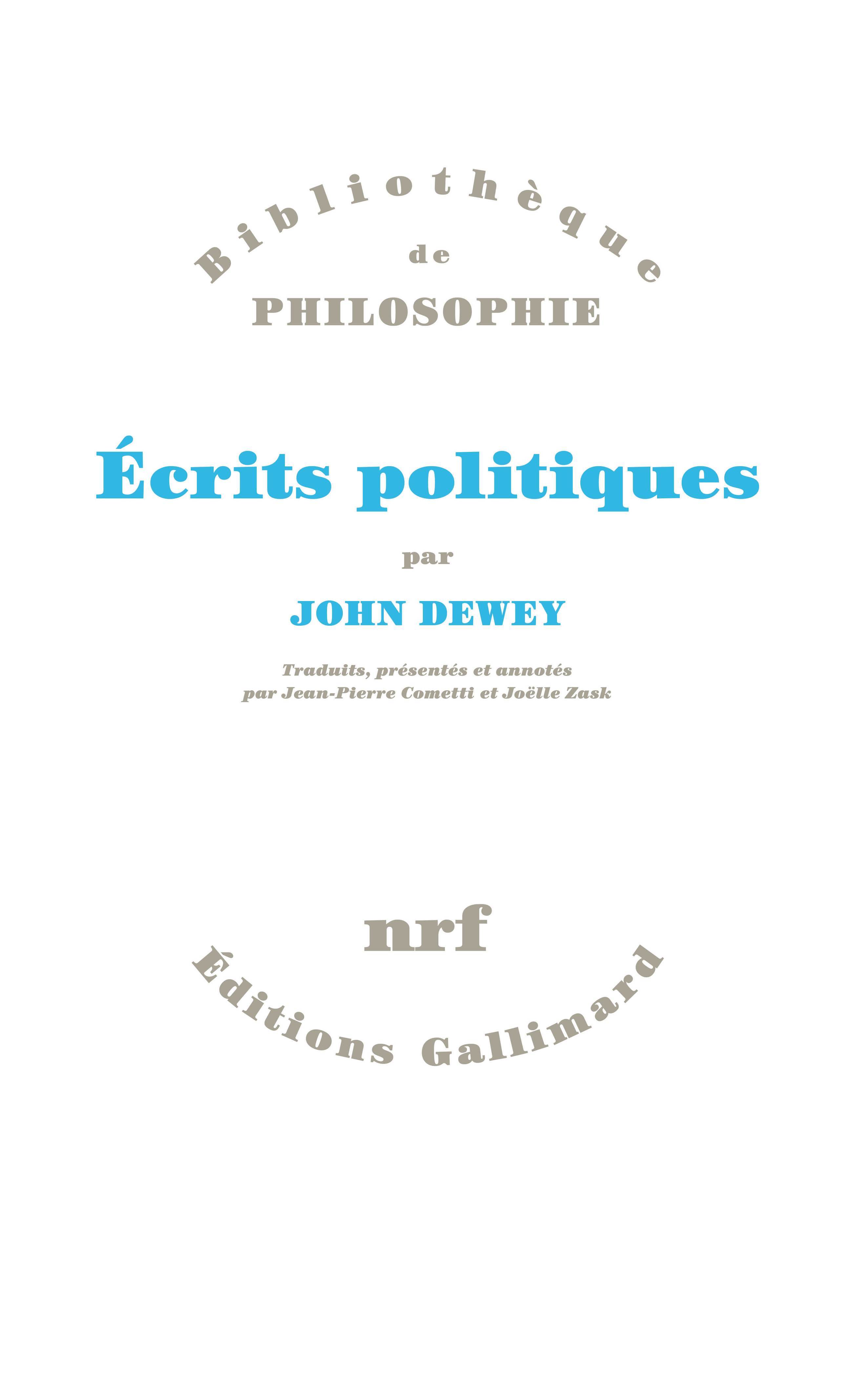 Écrits politiques (9782070144648-front-cover)