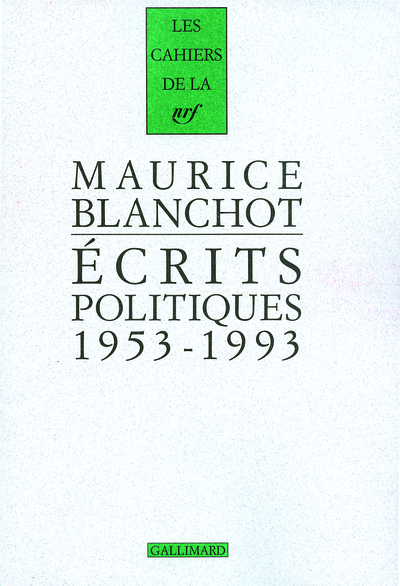 Écrits politiques, (1953-1993) (9782070120901-front-cover)