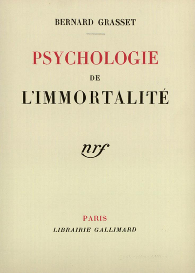 Psychologie de l'immortalité (9782070188840-front-cover)