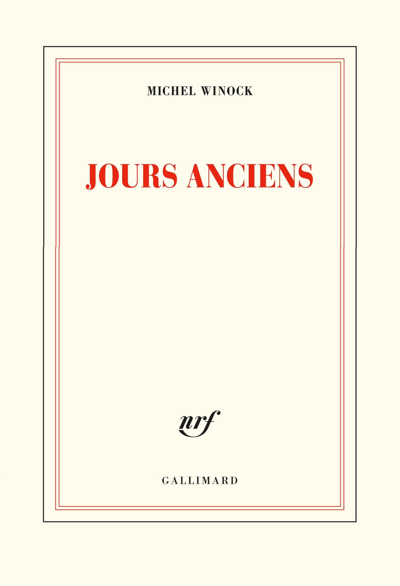 Jours anciens (9782070140732-front-cover)