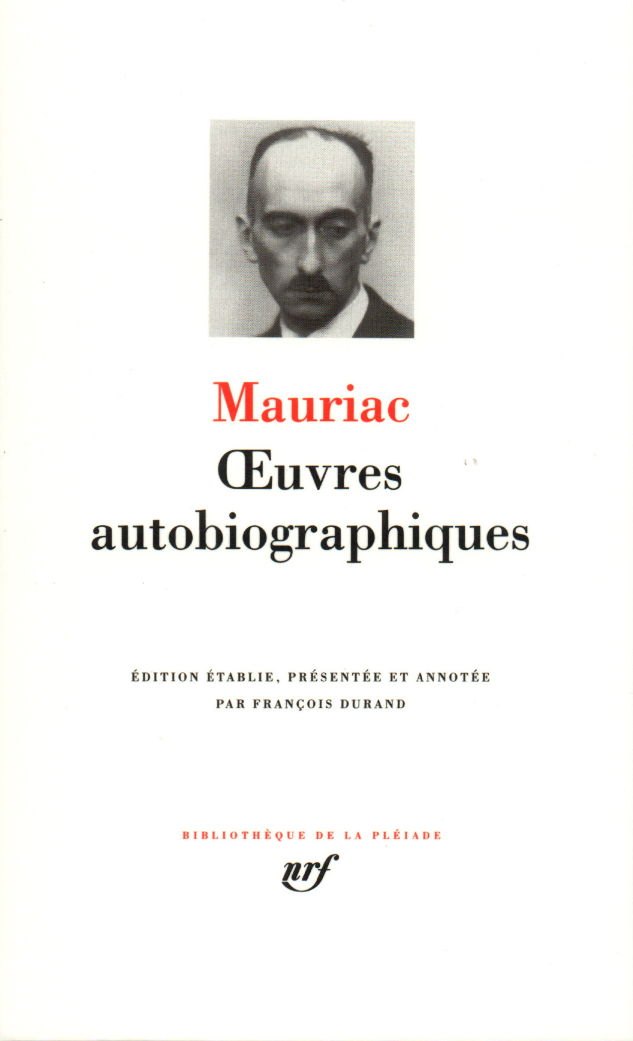 Œuvres autobiographiques (9782070111886-front-cover)
