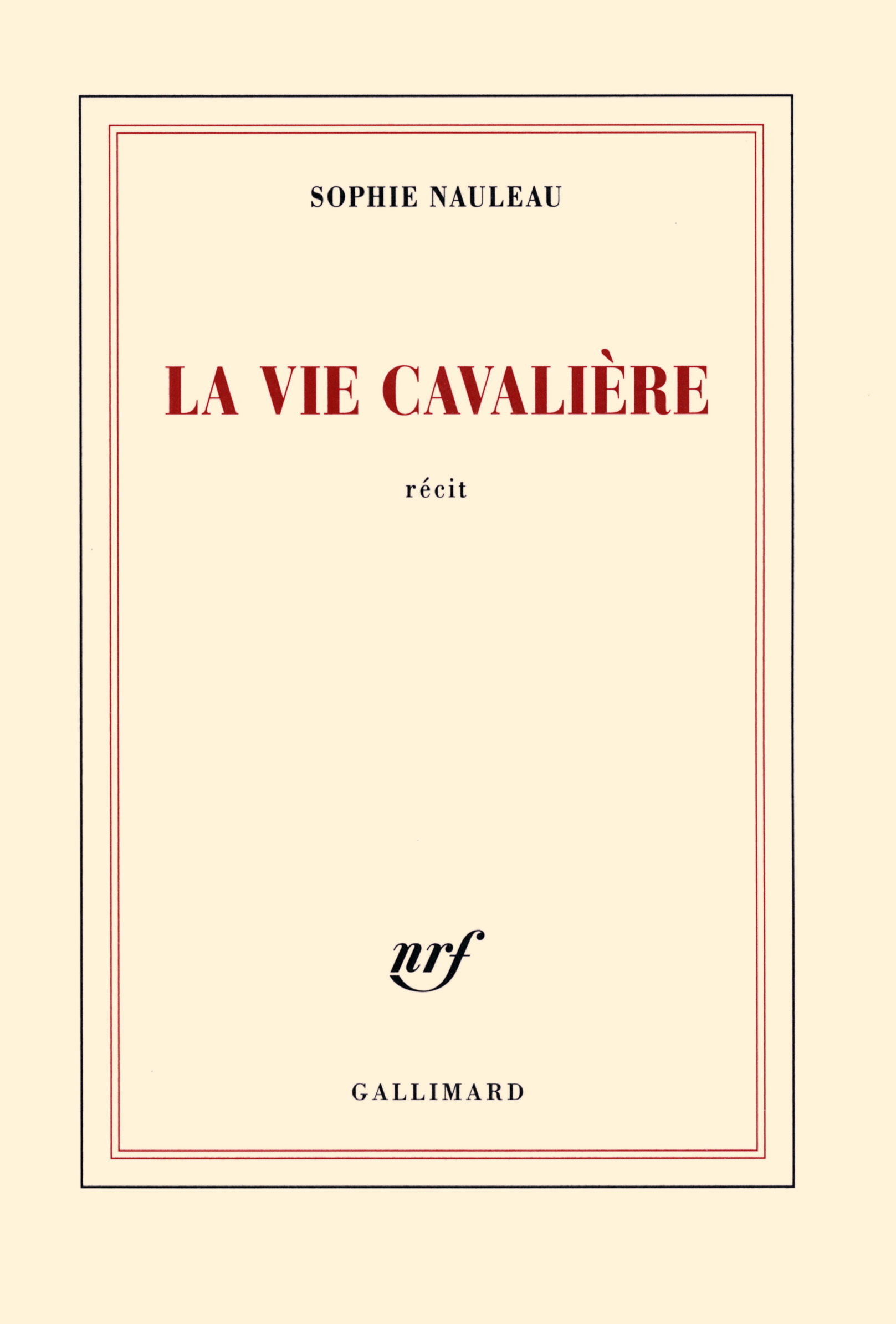 La vie cavalière (9782070148721-front-cover)