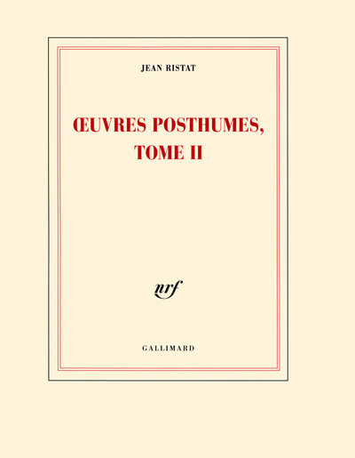 Œuvres posthumes, tome II (9782070148479-front-cover)