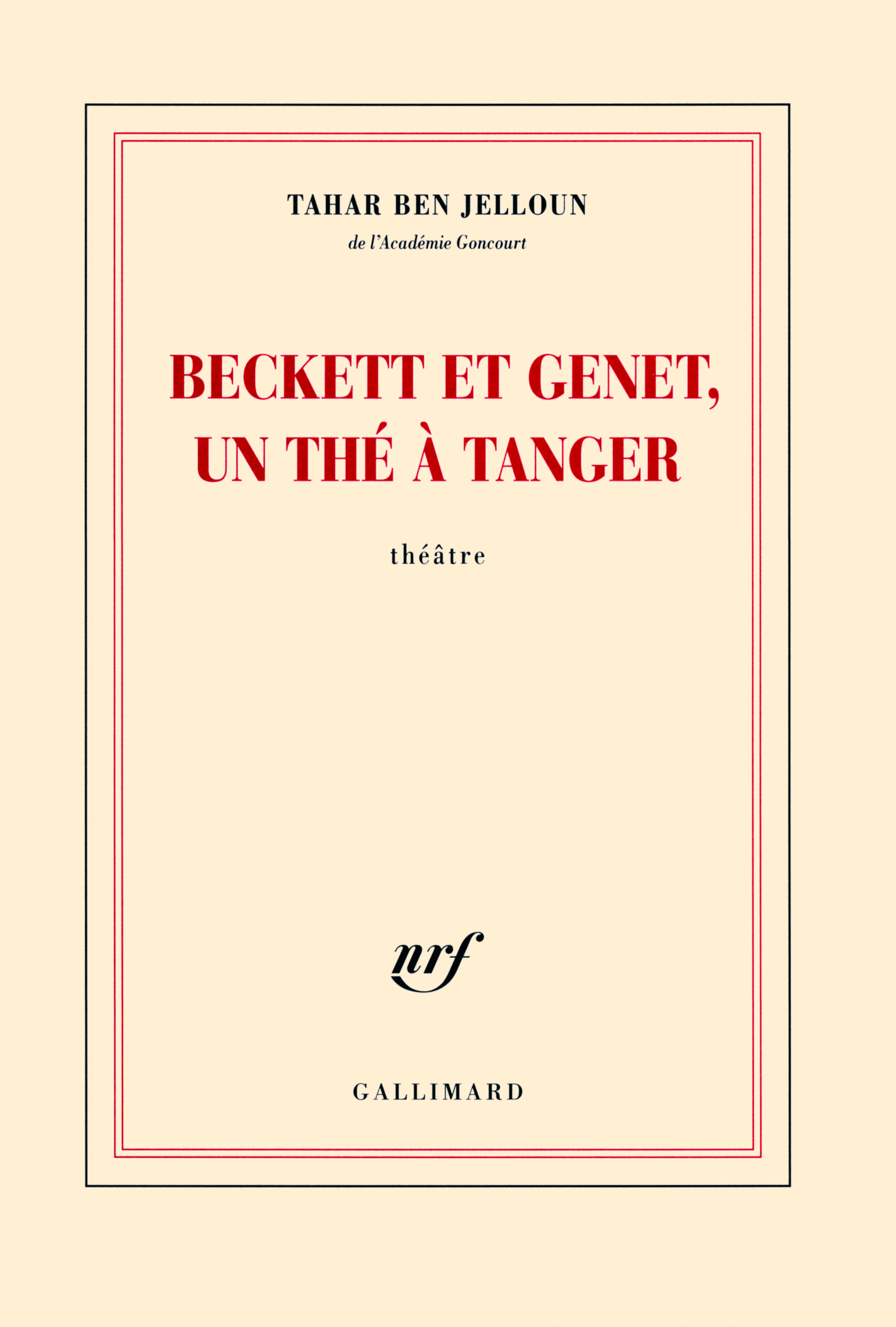 Beckett et Genet, un thé à Tanger (9782070130030-front-cover)