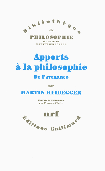 Apports à la philosophie, De l'avenance (9782070140572-front-cover)