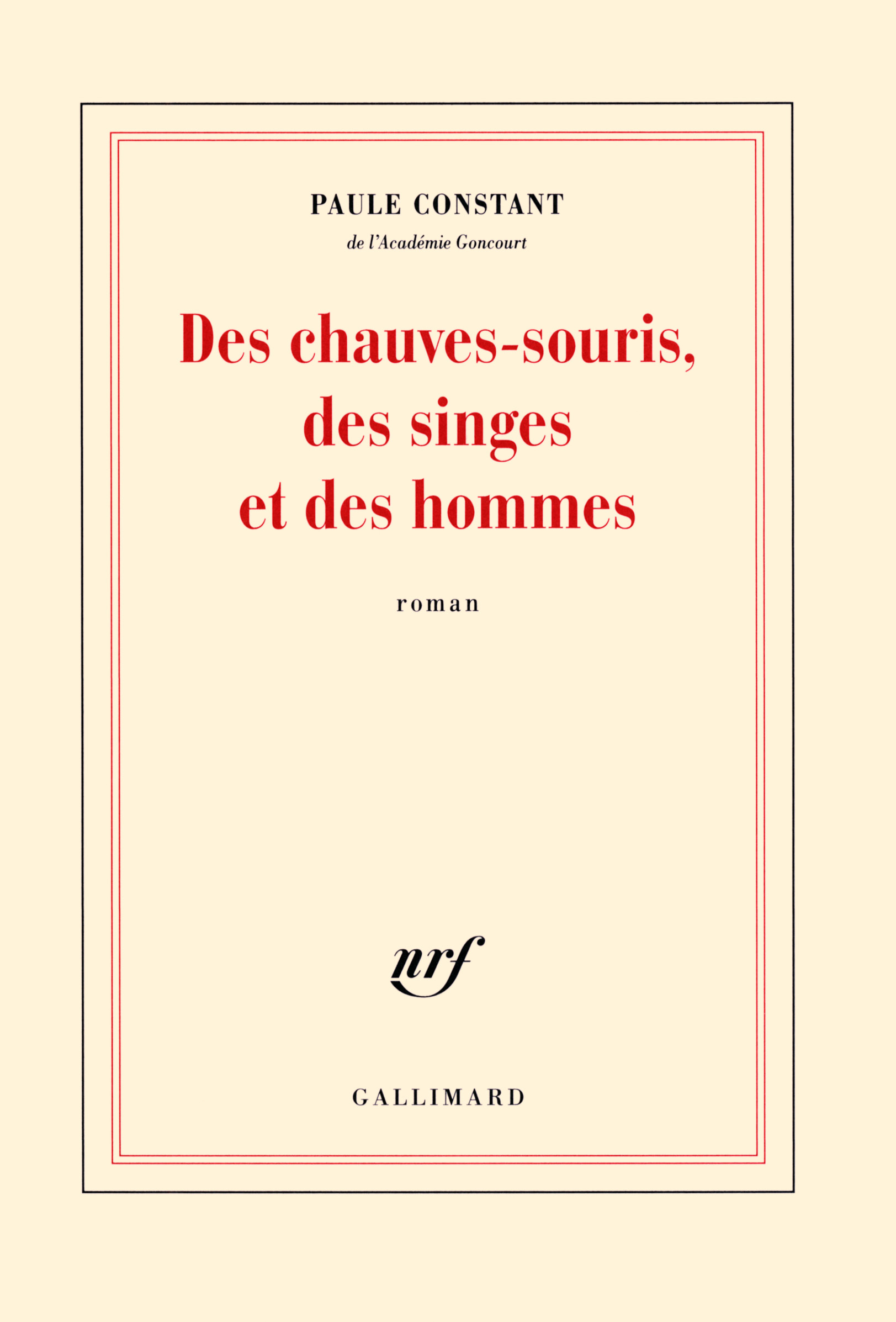 Des chauves-souris, des singes et des hommes (9782070178360-front-cover)