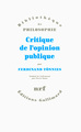 Critique de l'opinion publique (9782070130207-front-cover)