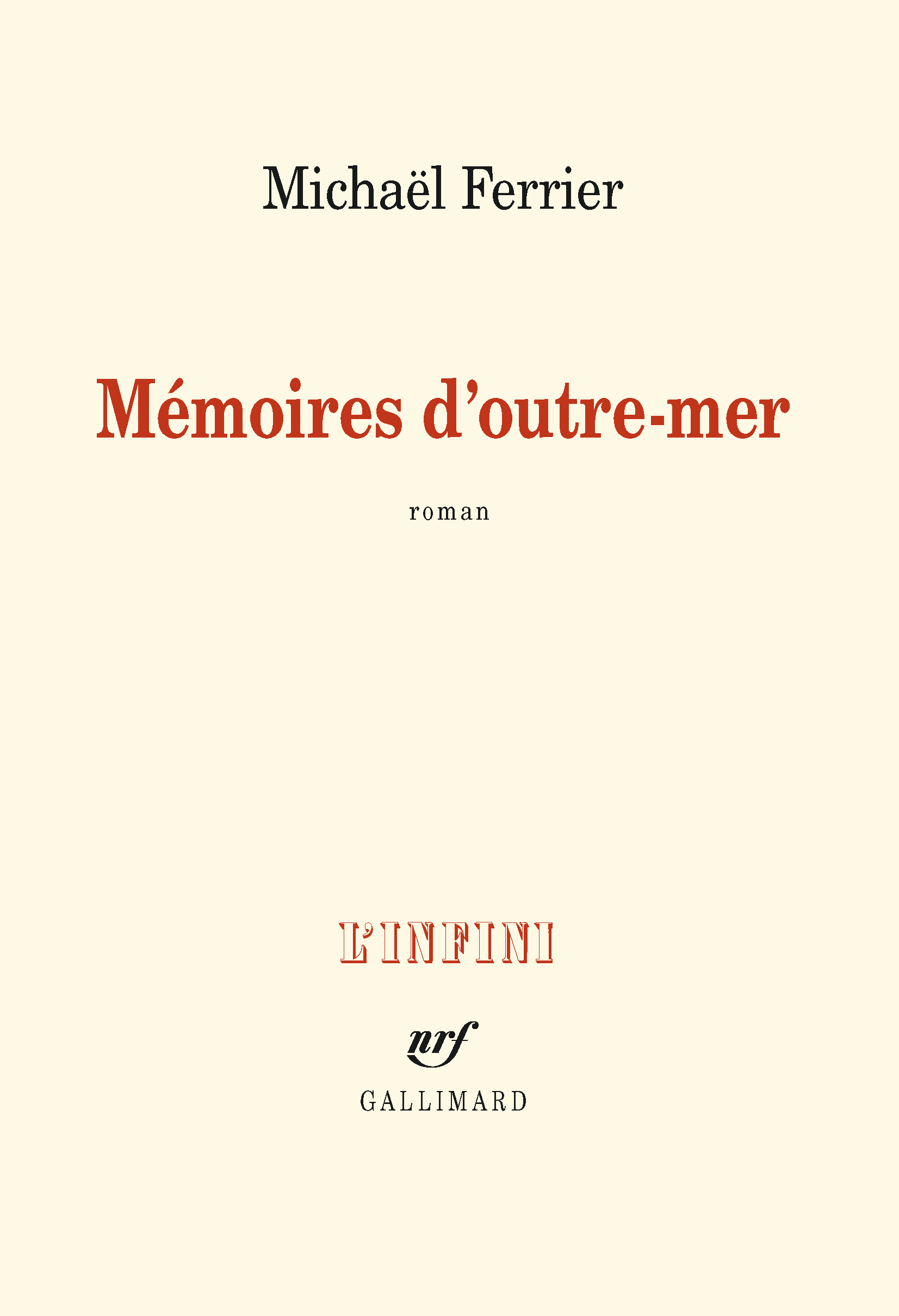 Mémoires d'outre-mer (9782070106776-front-cover)