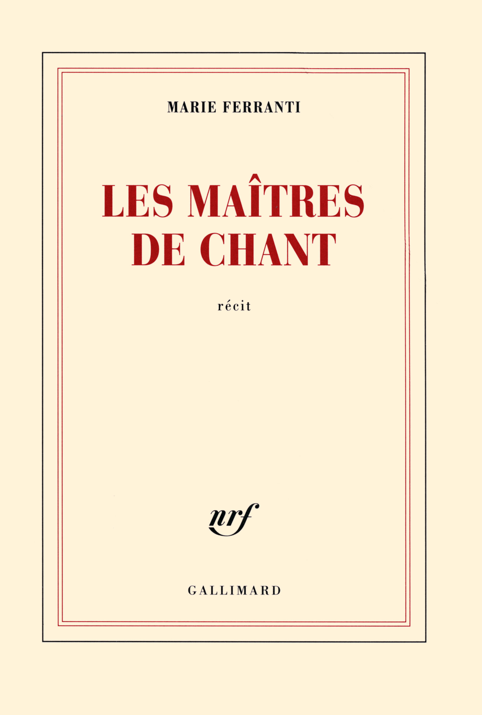 Les maîtres de chant (9782070142927-front-cover)