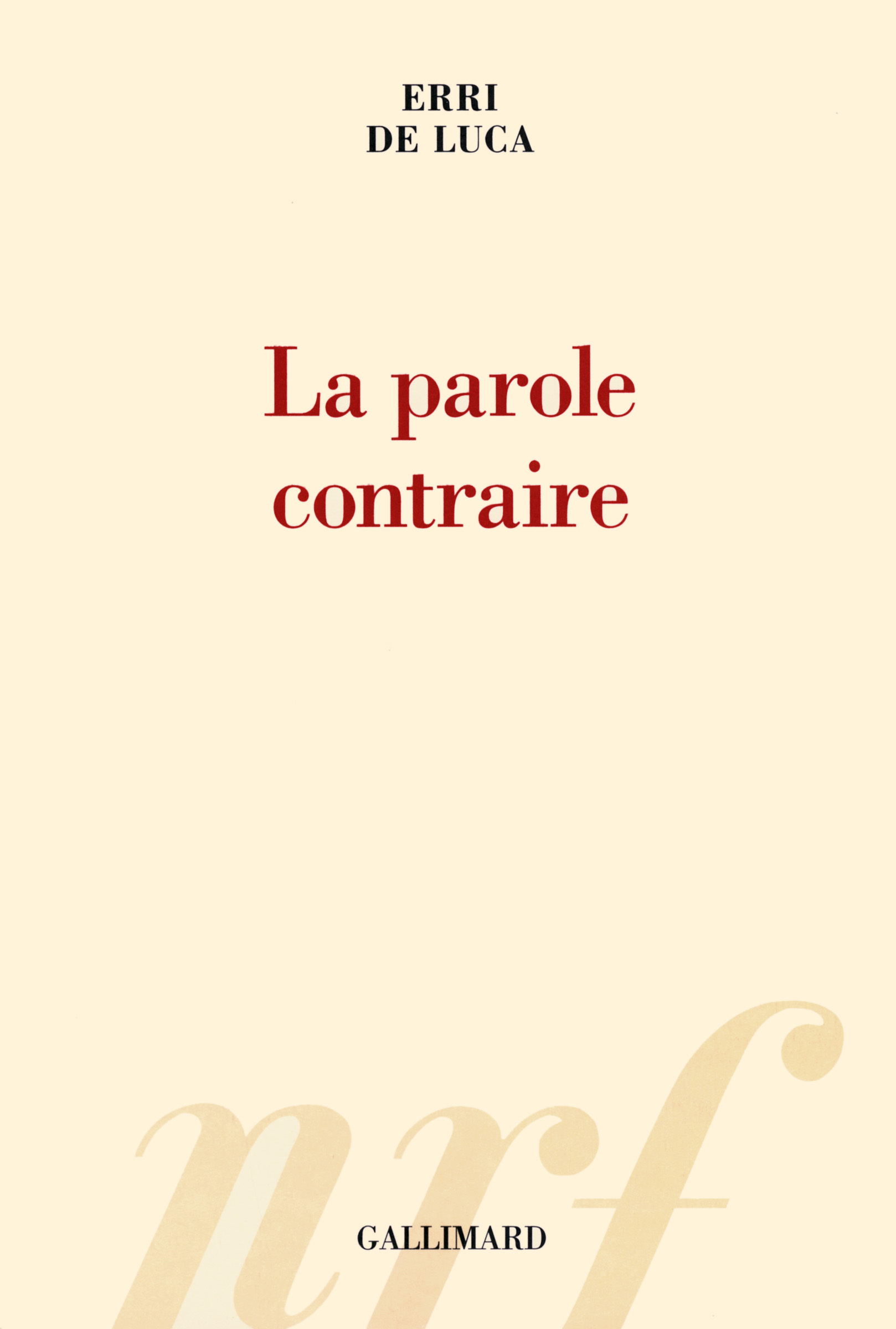 La parole contraire (9782070148677-front-cover)