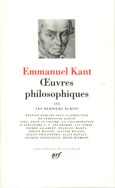 Œuvres philosophiques, Les derniers écrits (9782070111060-front-cover)