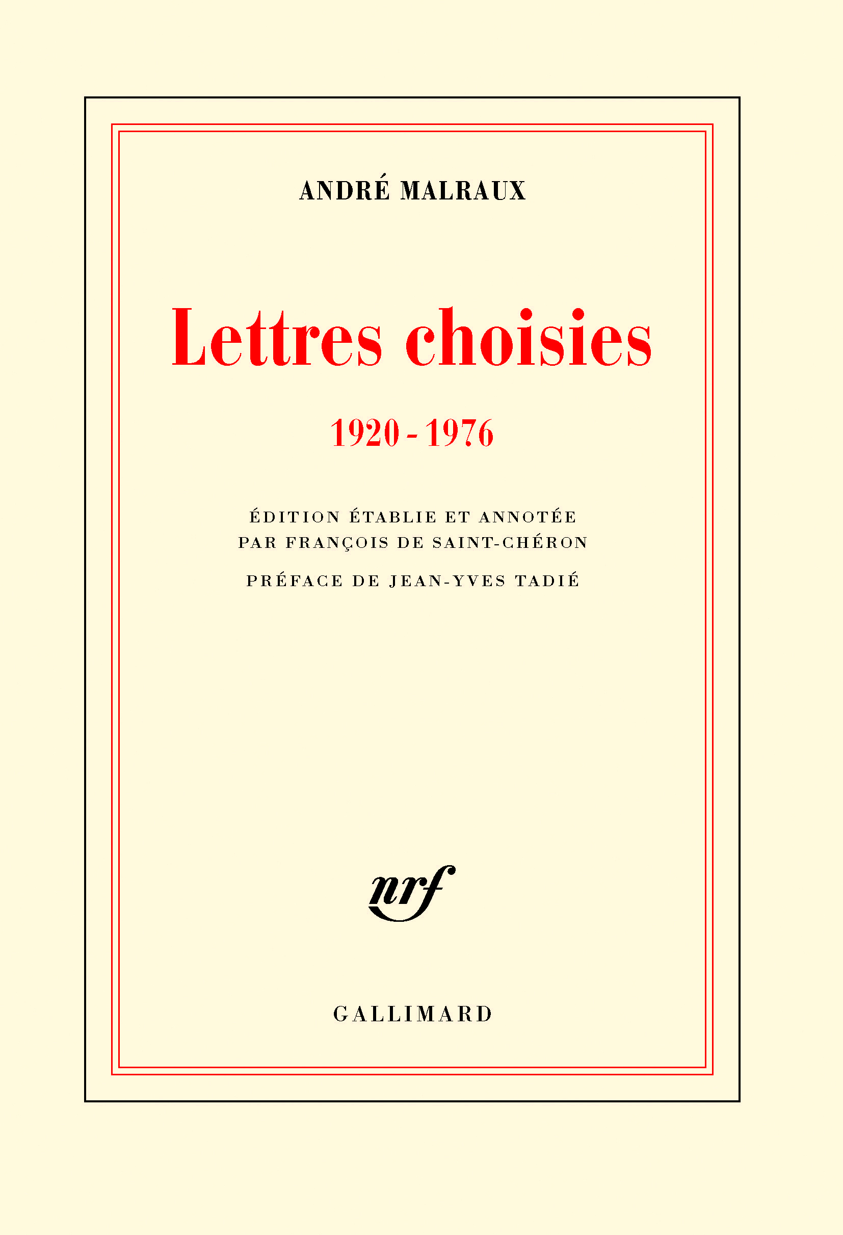 Lettres choisies, (1920-1976) (9782070135943-front-cover)