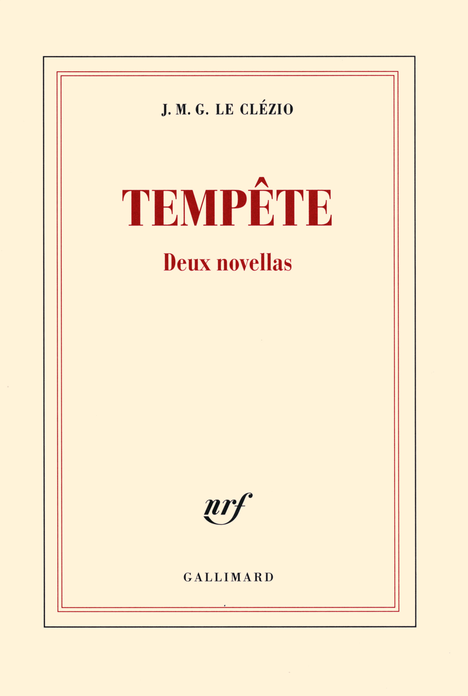 Tempête, Deux novellas (9782070145355-front-cover)
