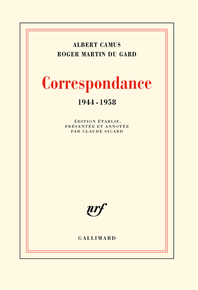 Correspondance, (1944-1958) (9782070139255-front-cover)