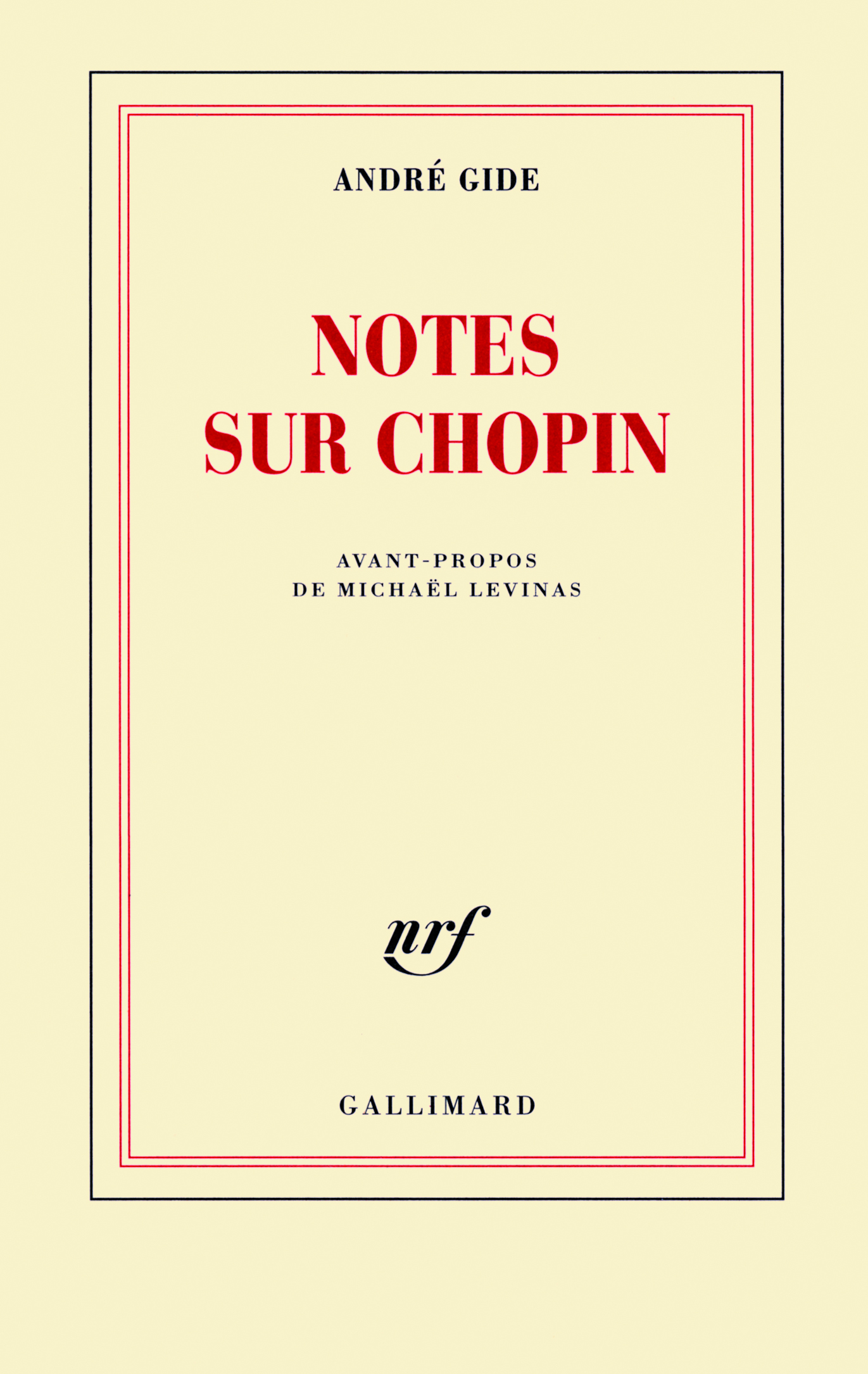 Notes sur Chopin (9782070129430-front-cover)