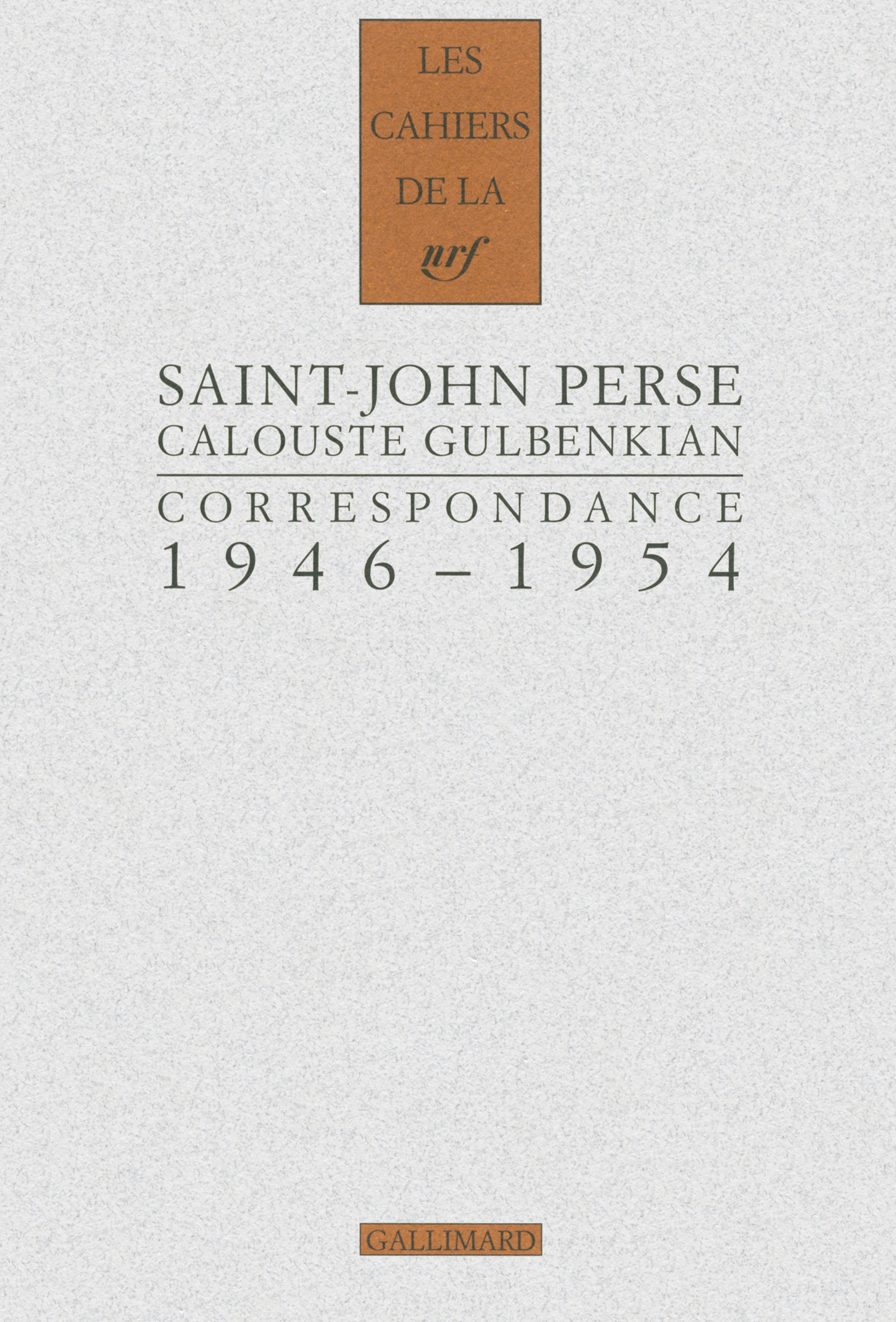 Correspondance, (1946-1954) (9782070140152-front-cover)