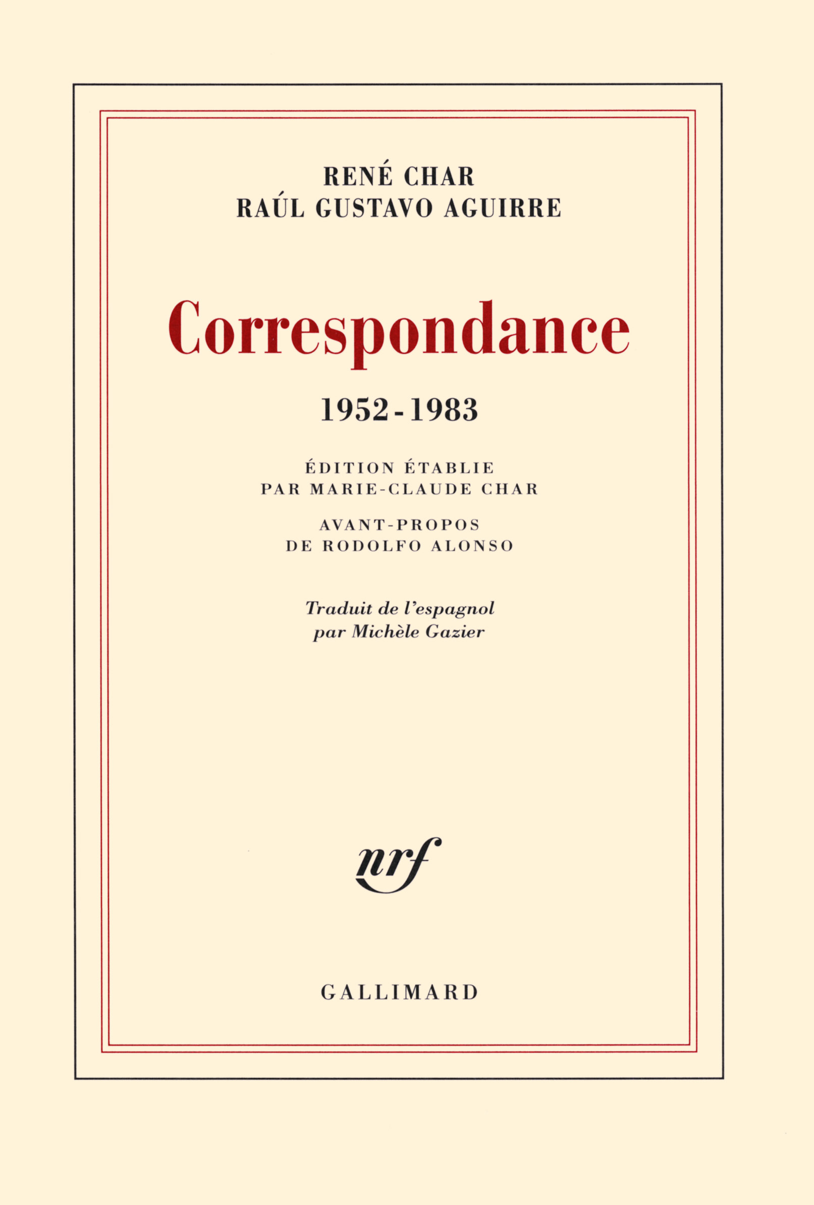 Correspondance, (1952-1983) (9782070145027-front-cover)