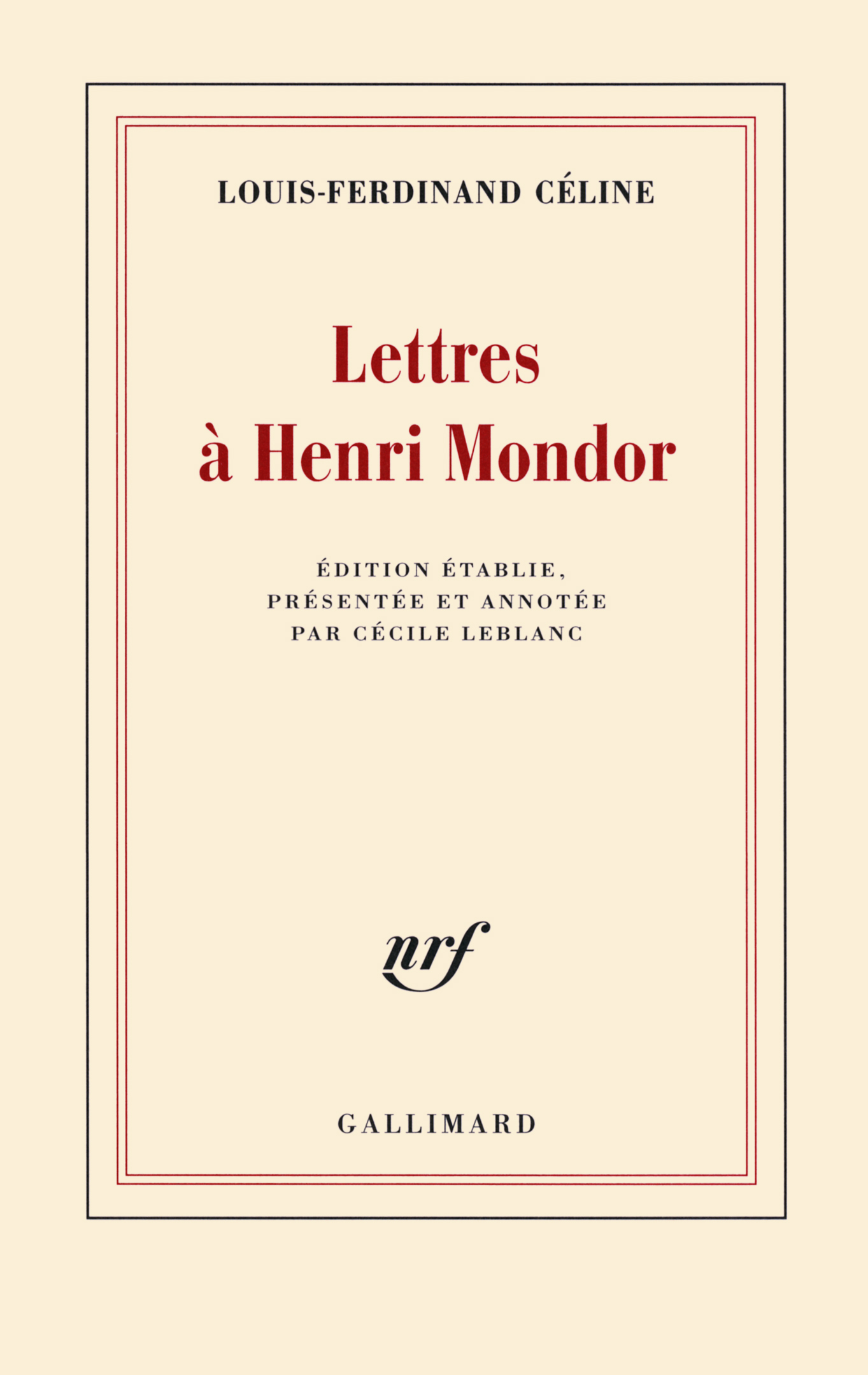 Lettres à Henri Mondor (9782070136575-front-cover)