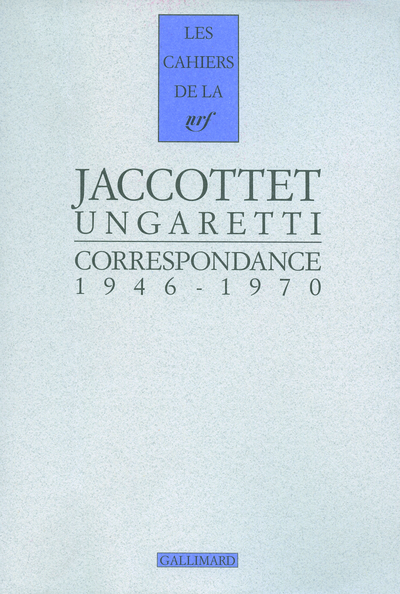 Correspondance, (1946-1970) (9782070120949-front-cover)