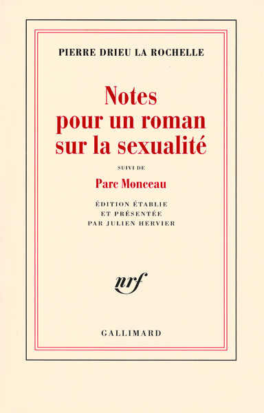 Notes pour un roman sur la sexualité/Parc Monceau (9782070119394-front-cover)