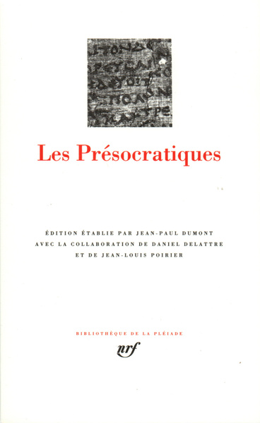 Les Présocratiques (9782070111398-front-cover)