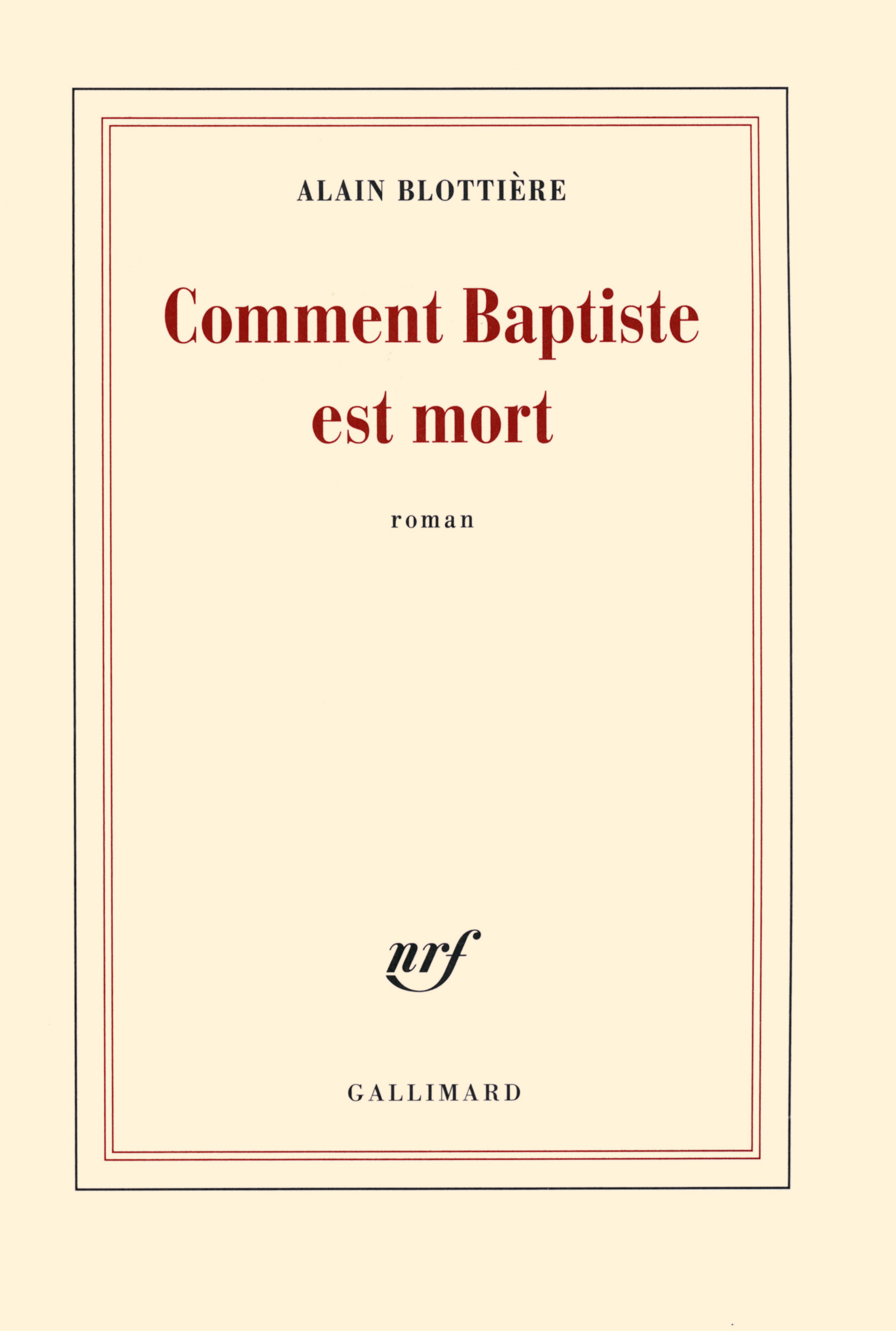 Comment Baptiste est mort (9782070178650-front-cover)