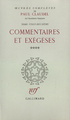 Œuvres complètes, Commentaires et exégèses, IV (9782070164127-front-cover)