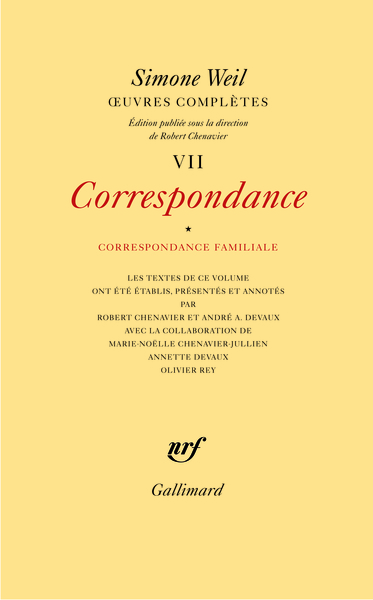 Œuvres complètes, Correspondance 1 (9782070138524-front-cover)