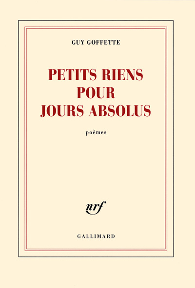 Petits riens pour jours absolus (9782070196890-front-cover)