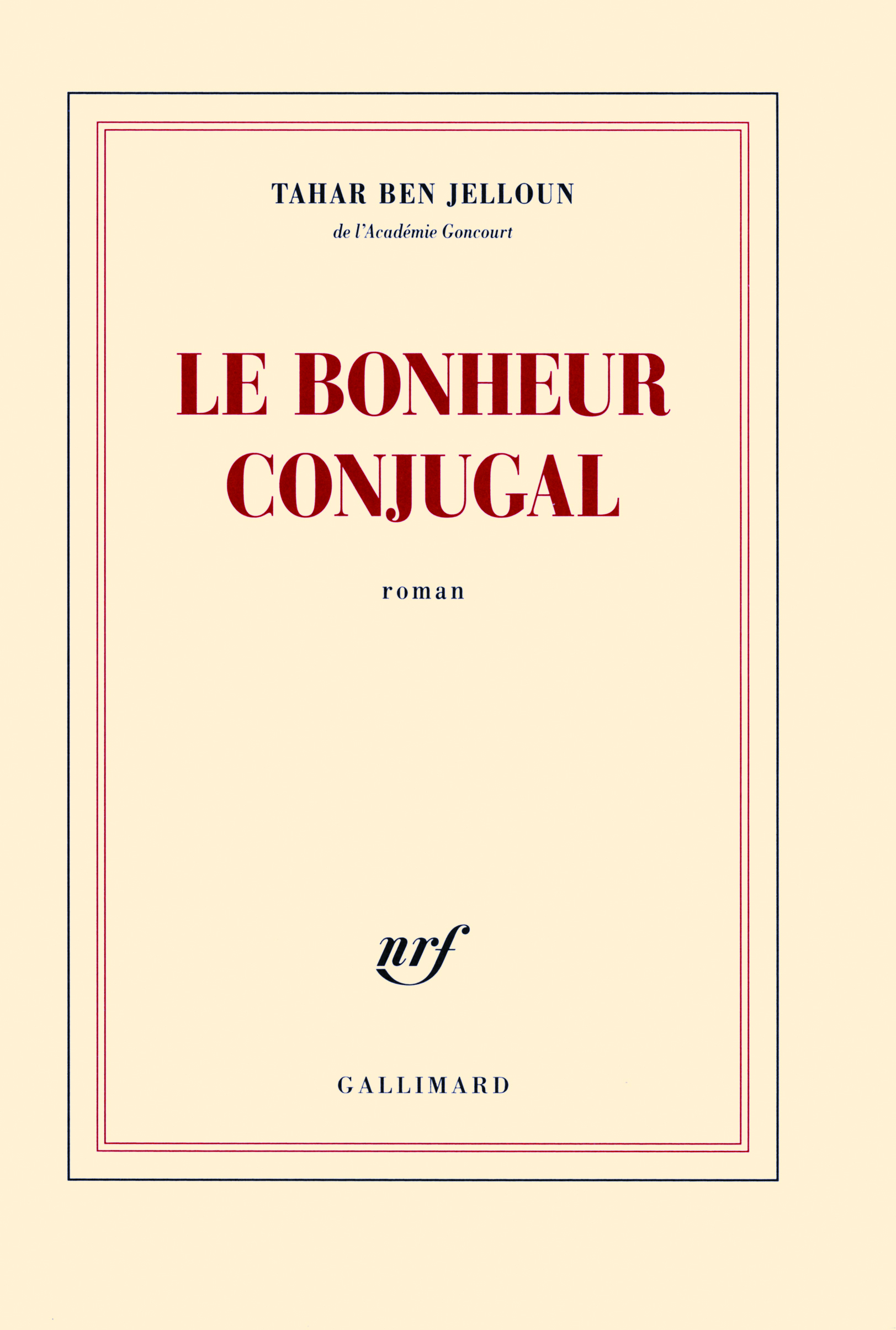 LE BONHEUR CONJUGAL (9782070196005-front-cover)