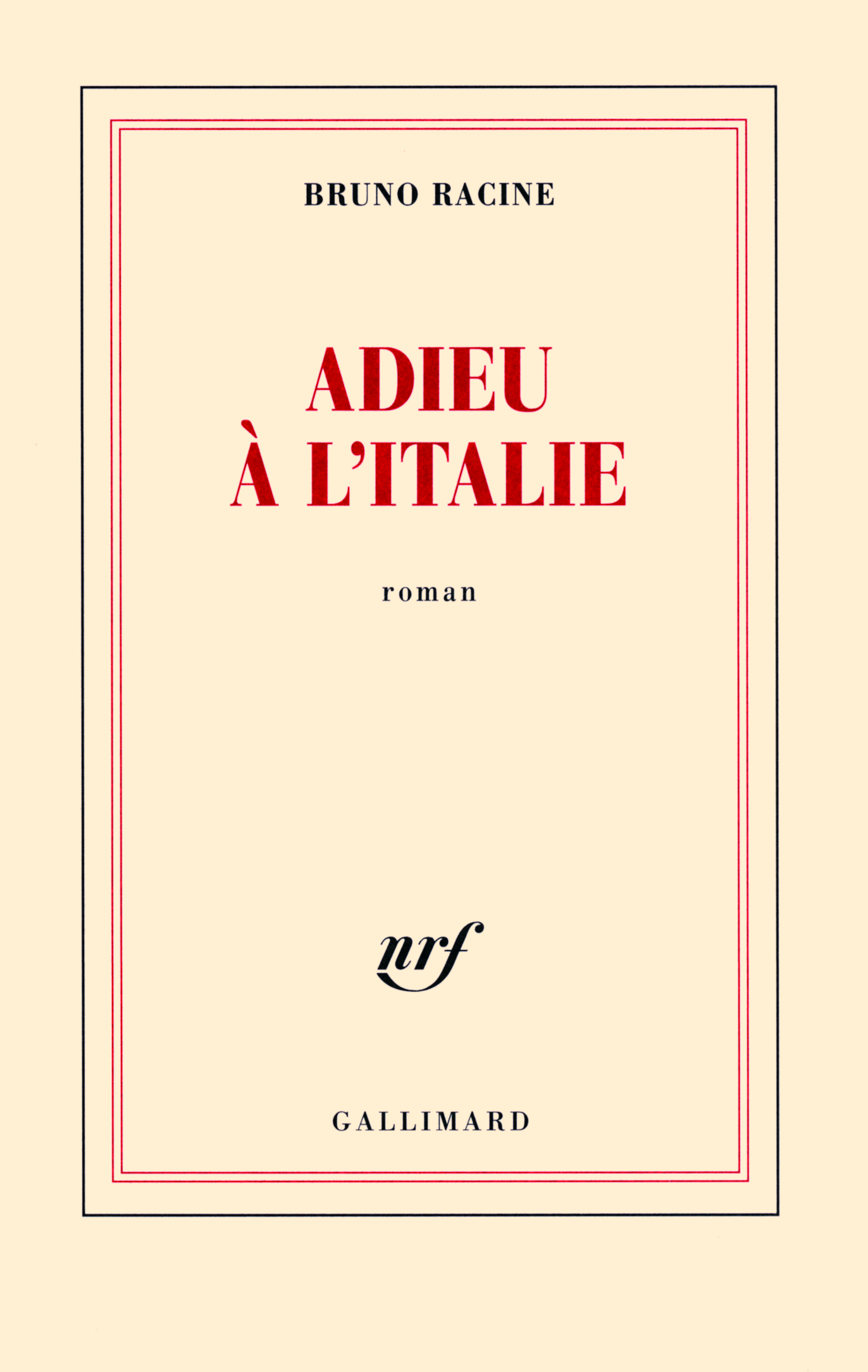 Adieu à l'Italie (9782070139026-front-cover)