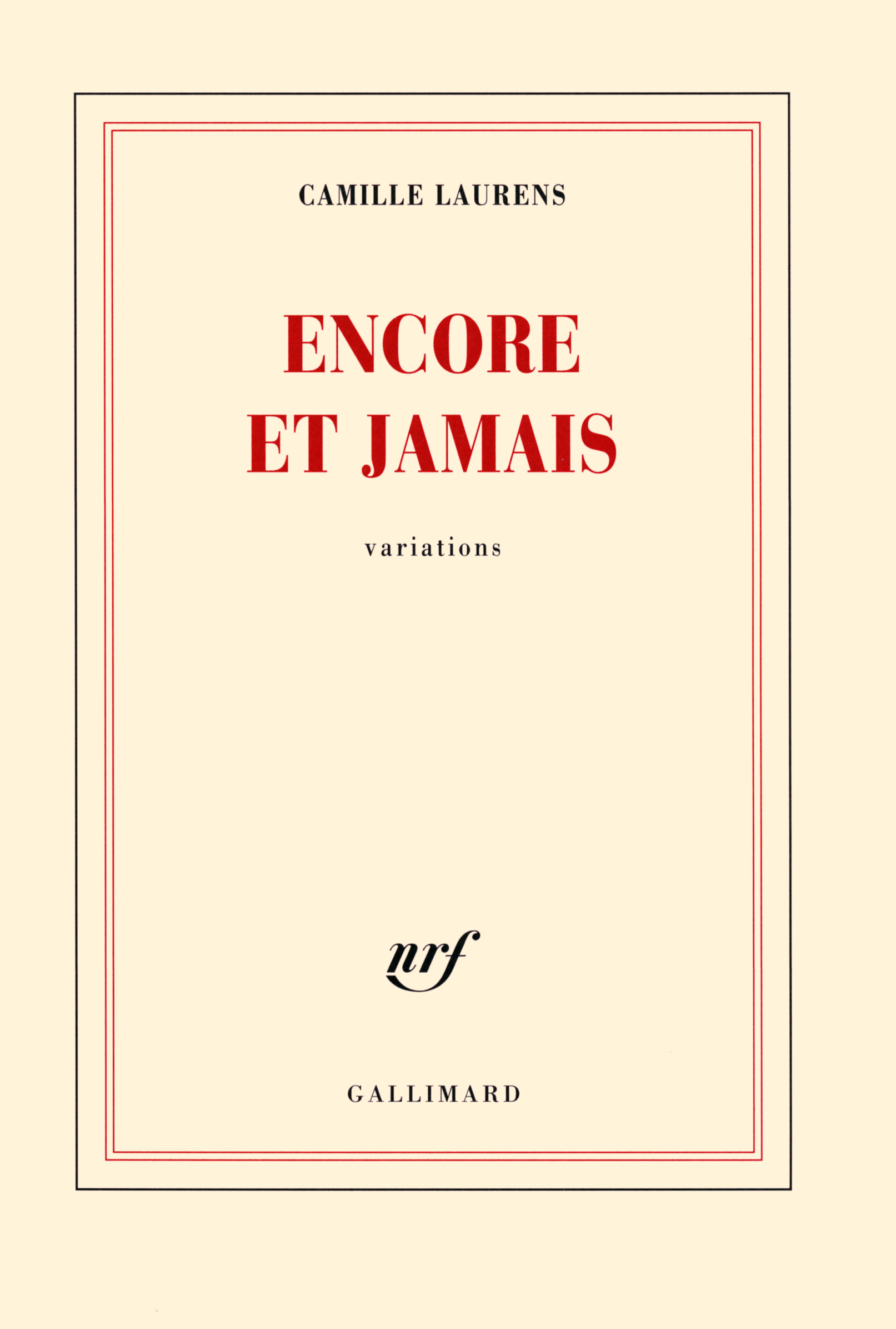 Encore et jamais, Variations (9782070119905-front-cover)