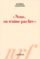 "Nous, on n'aime pas lire" (9782070123841-front-cover)