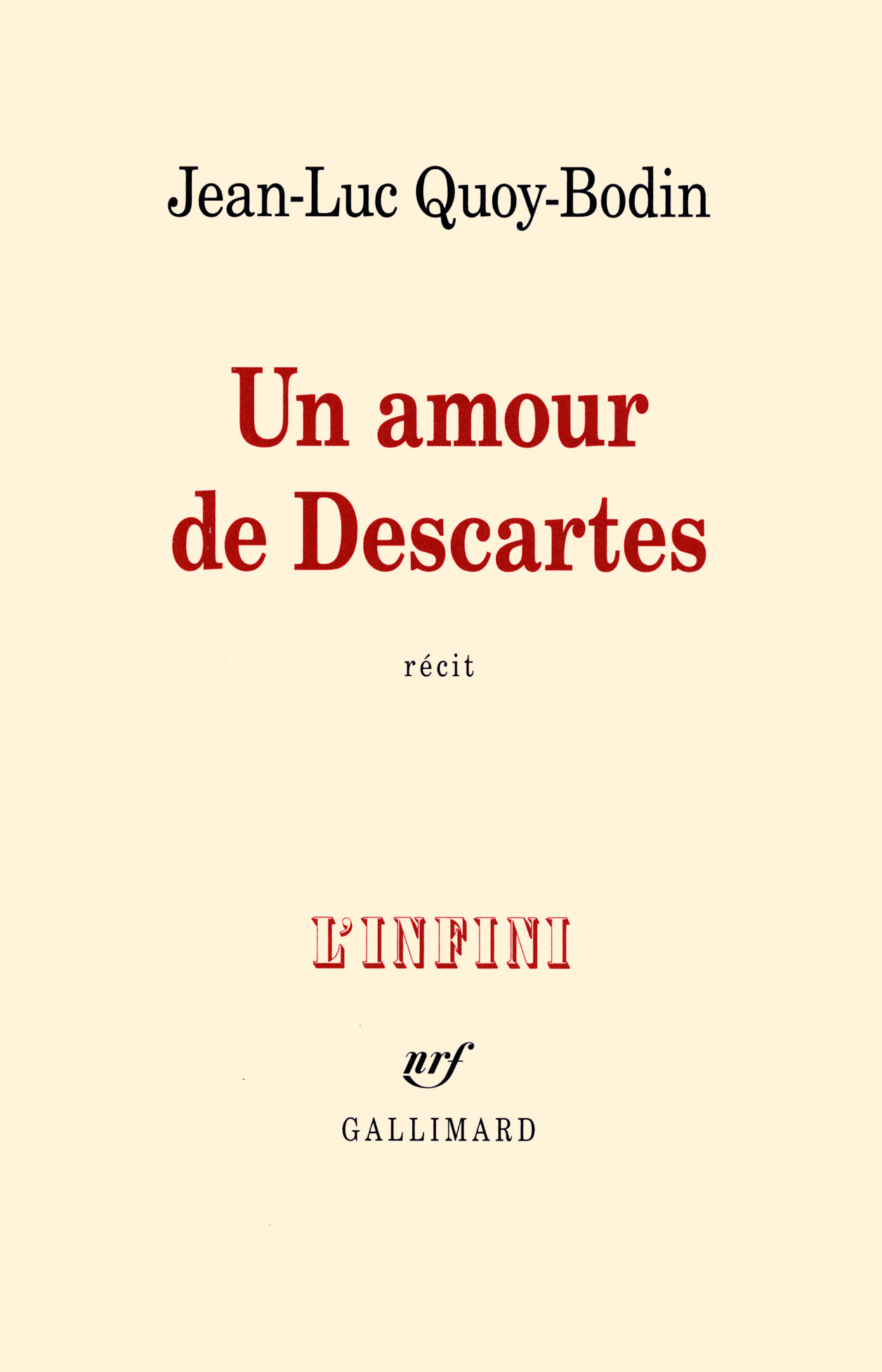 Un amour de Descartes (9782070139125-front-cover)