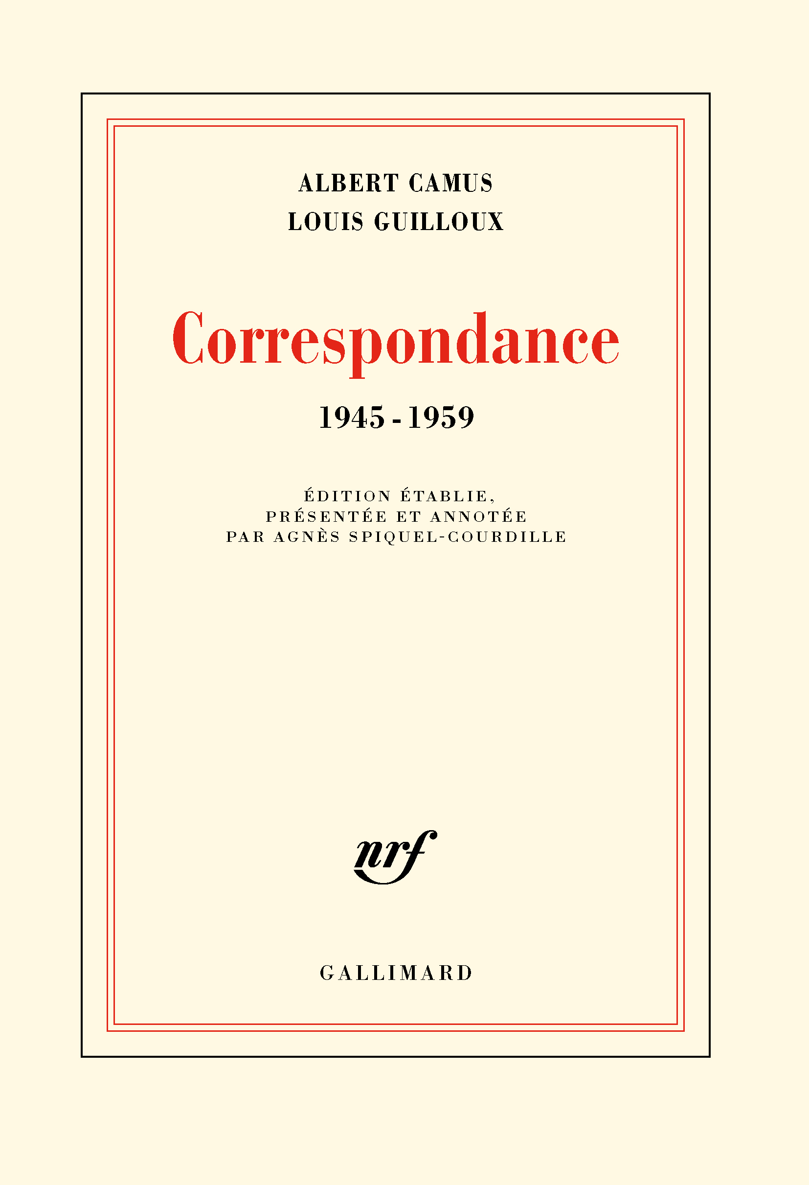 Correspondance, (1945-1959) (9782070139262-front-cover)