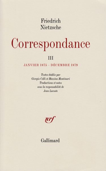 Correspondance, Janvier 1875 - Décembre 1879 (9782070120406-front-cover)