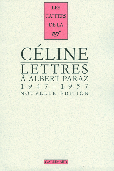 Lettres à Albert Paraz, (1947-1957) (9782070122448-front-cover)
