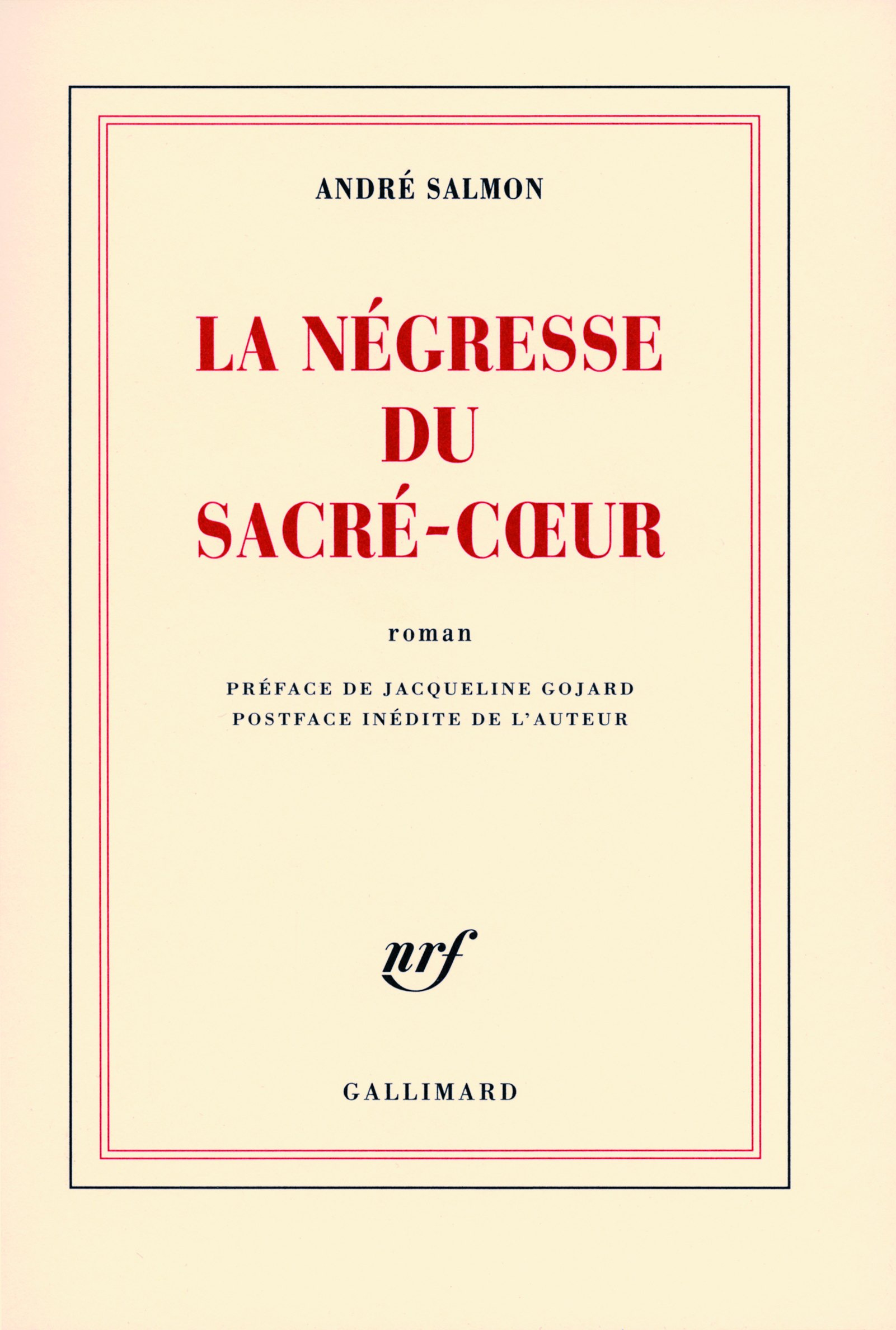 La Négresse du Sacré-Coeur (9782070125869-front-cover)