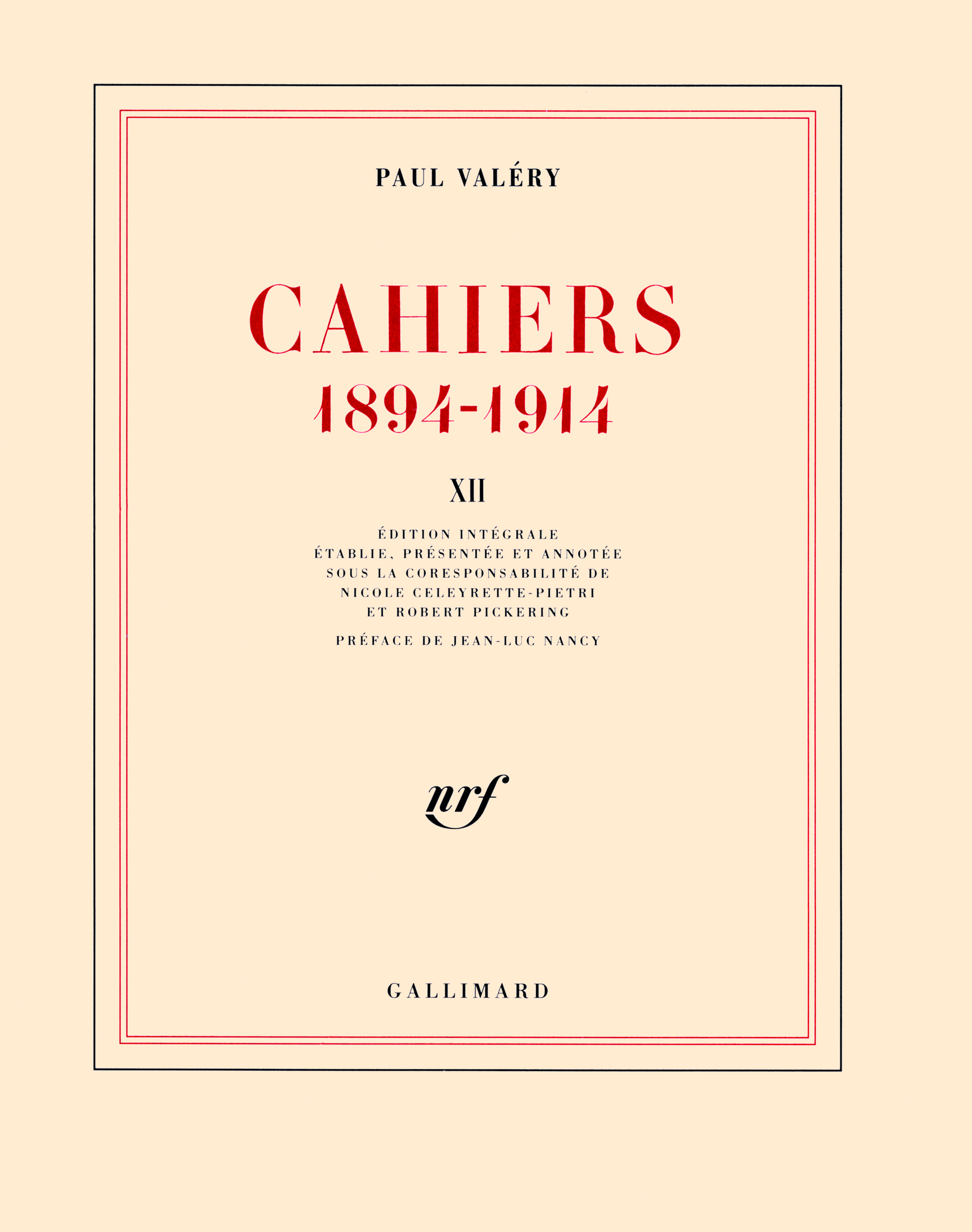 Cahiers, (1894-1914)-1913 - mars 1914 (9782070134687-front-cover)