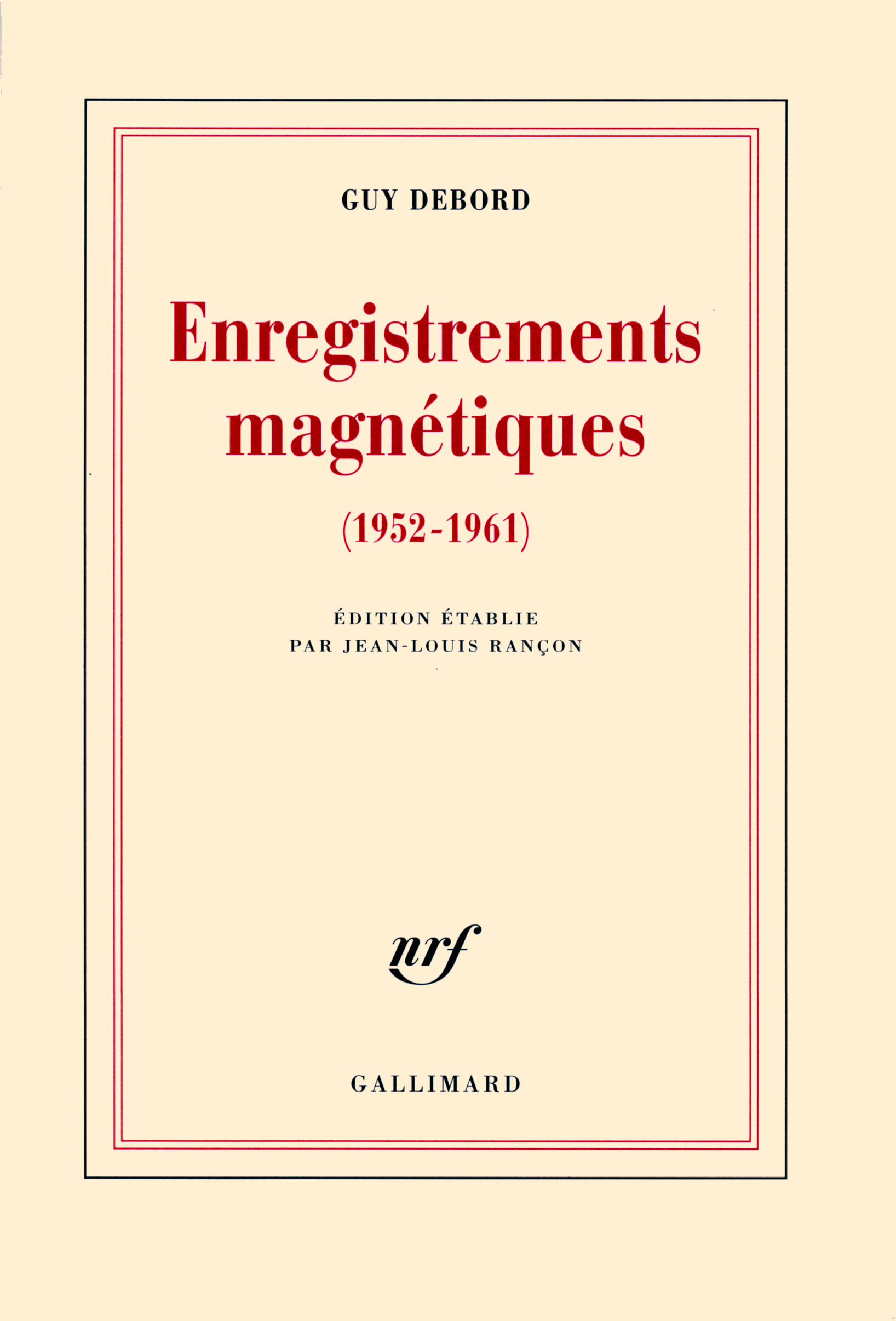 Enregistrements magnétiques, (1952-1961) (9782070127870-front-cover)