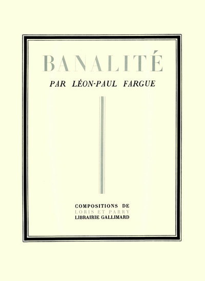 Banalité (9782070119172-front-cover)