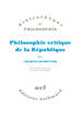 Philosophie critique de la République (9782070144785-front-cover)