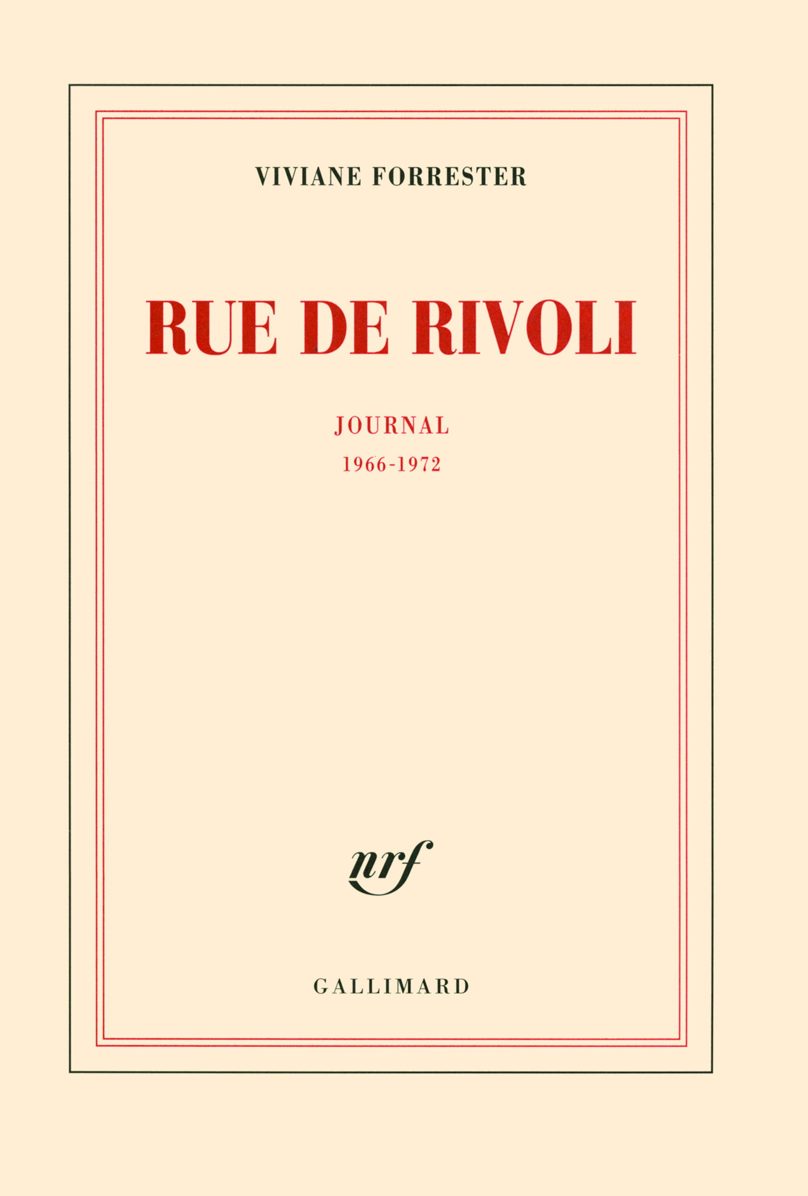 Rue de Rivoli, Journal (1966-1972) (9782070132805-front-cover)