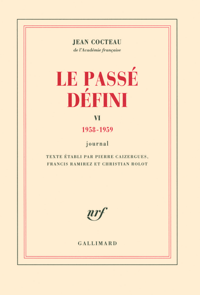 Le Passé défini, Journal-(1958-1959) (9782070122530-front-cover)