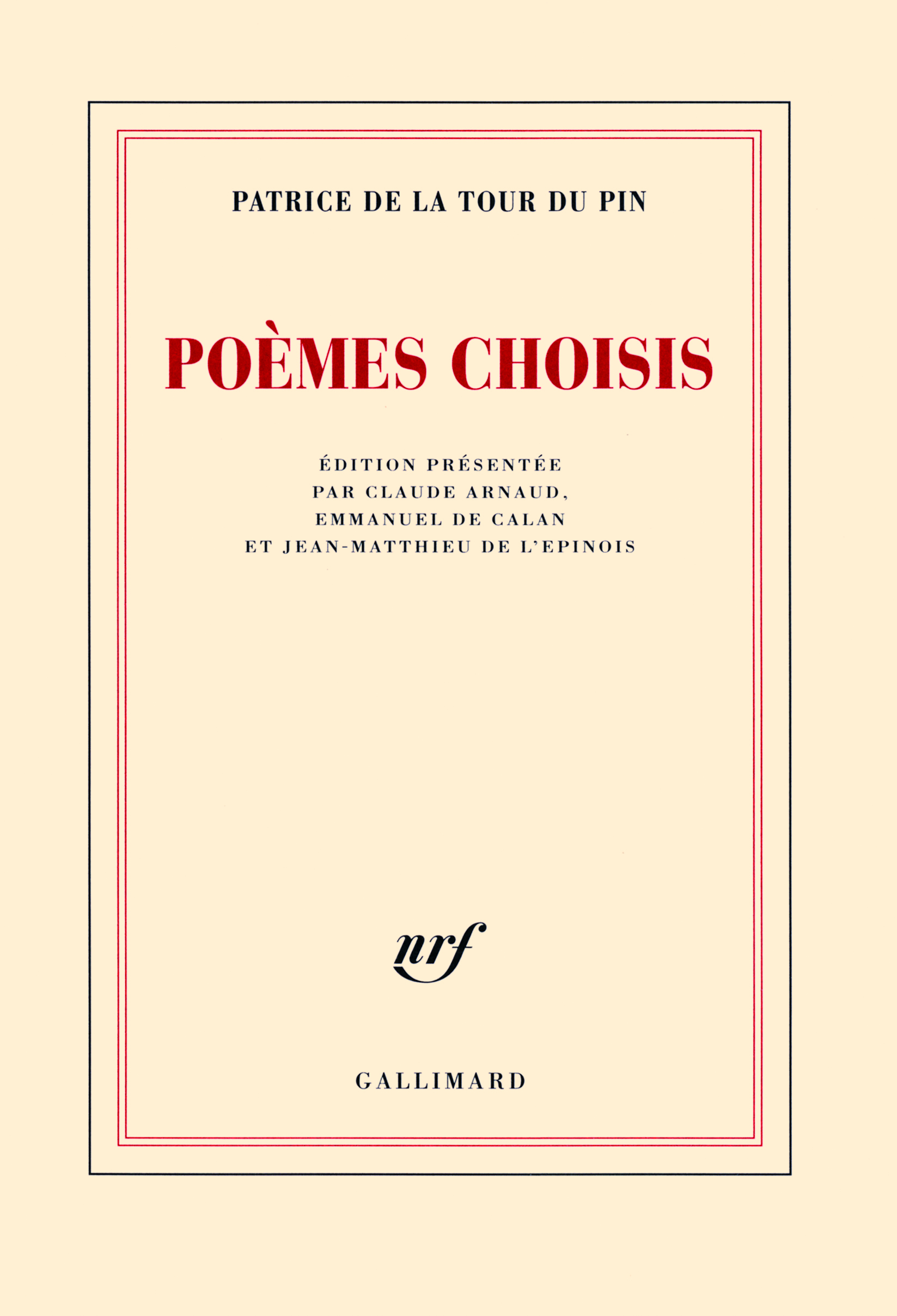 Poèmes choisis (9782070131129-front-cover)