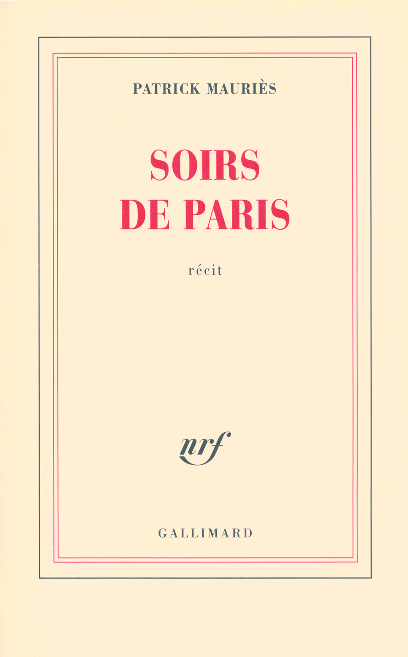 Soirs de Paris (9782070125050-front-cover)