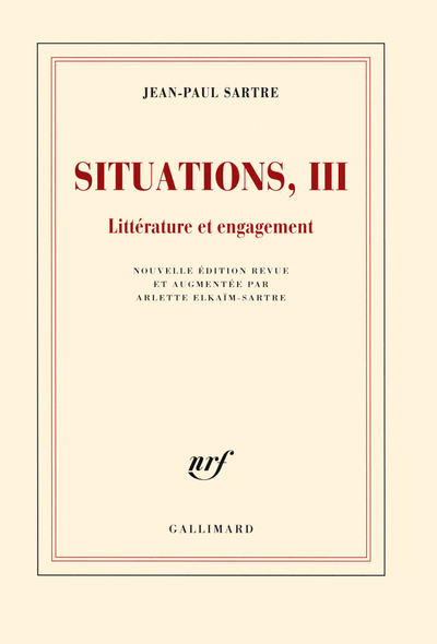 Situations, Littérature et engagement (février 1947 - avril 1949) (9782070143276-front-cover)