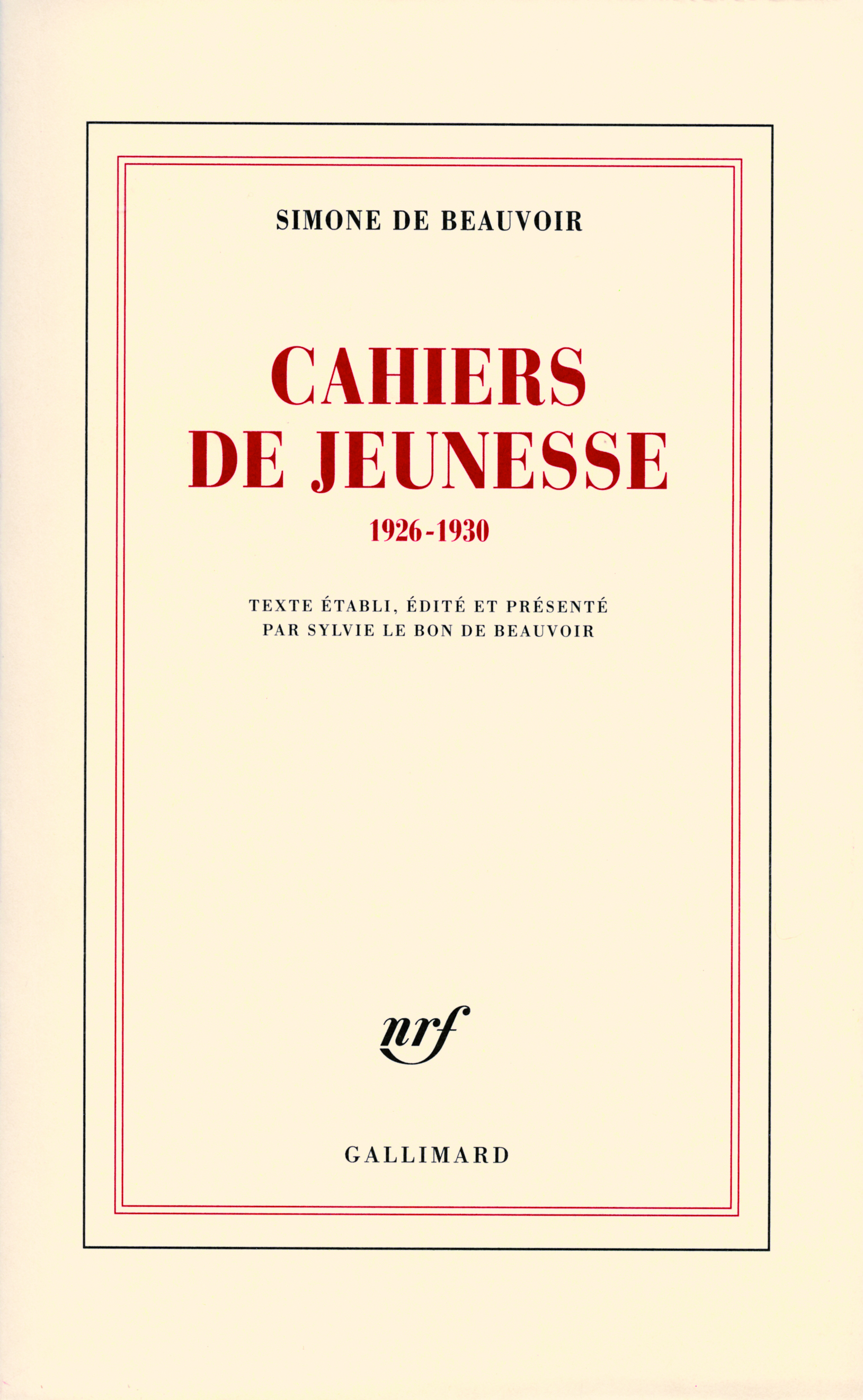 Cahiers de jeunesse, (1926-1930) (9782070120420-front-cover)