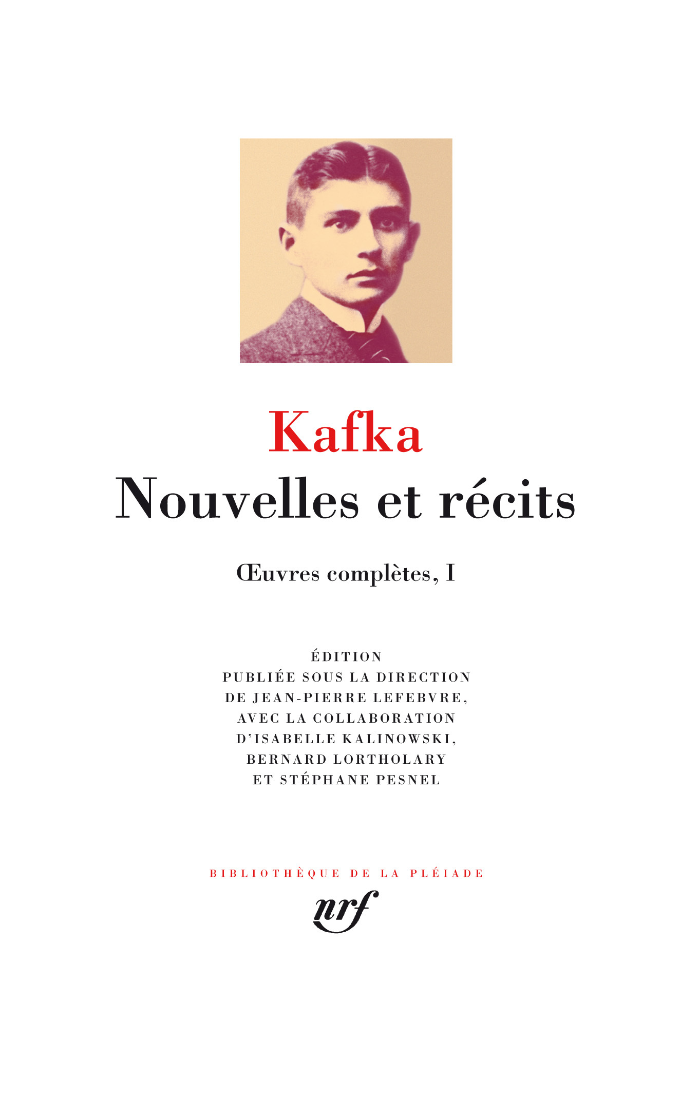 Nouvelles et récits, OEUVRES COMPLETES I (9782070144310-front-cover)